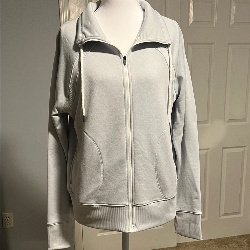 Under Armour Women's Light Gray Zip-Up Hoodie